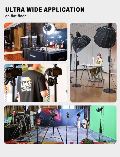 IFOOTAGE A400 Round Base Monopod(3 Pack) - 79'' Light Stand Photography, Aluminum Camera Floor Stand for DSLR Camera, Light, Webcam, Live Streaming, Vlogging, Payload 10KG/22LBS