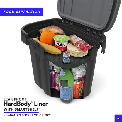 Titan by Arctic Zone Deep Freeze Cooler - 36 Can Zipperless Welded Cooler with Deep Freeze Insulation, Microban, and Hardbody Liner with SmartShelf - Tactical Forest Green