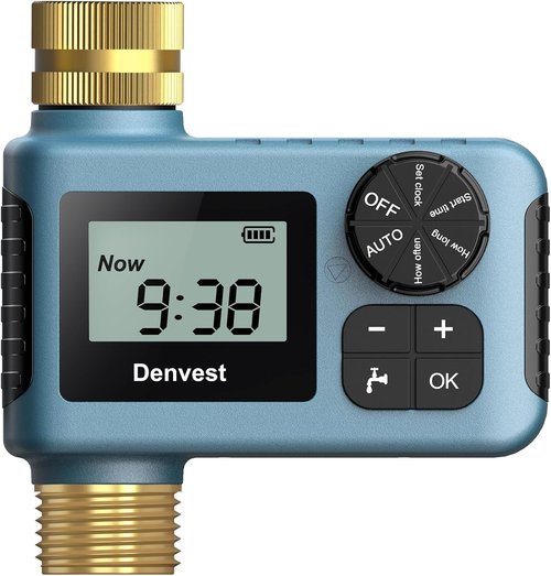 Brass Hose Timer by [Brand Name] - Efficient Water Control for Garden Hose | 1 Outlet with Rain Delay Feature