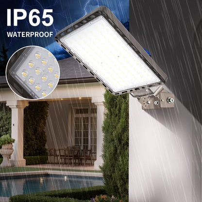 Juyace 240W LED Parking Lot Light with Photocell, 36000LM 5000K, IP65 Dusk to Dawn Outdoor Security Flood Light with Trunnion Bracket, 110-277V Commercial Area Light for Warehouse Street Yard