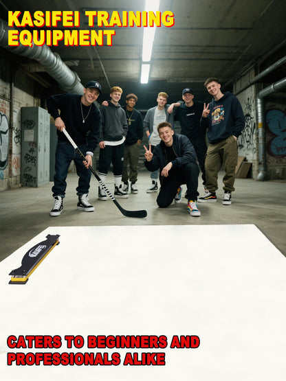 kasifei Hockey Synthetic Ice Tiles (12 Pack, 23.5 SQFT) - Dryland Flooring Tiles - Build Your Own Year-Round Hockey Training Surface - Easy to Assemble