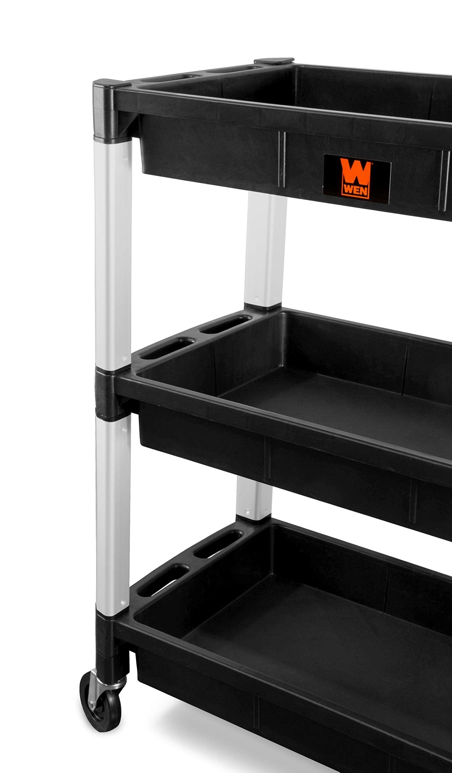 WEN 73163 Three-Tray 300-Pound Capacity Triple Decker Service and Utility Cart