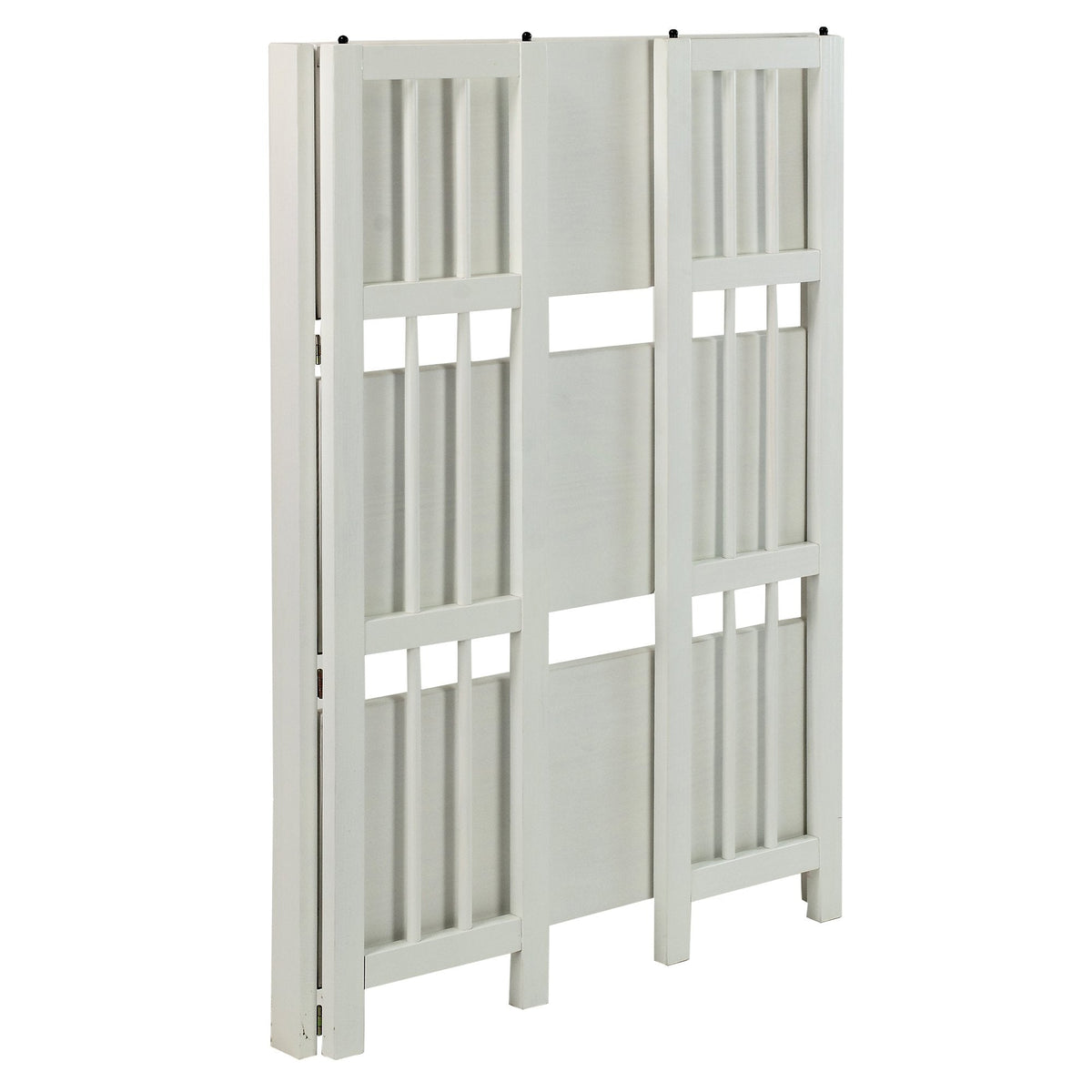 Casual Home 3-Shelf 27.5" Wide Folding Stackable Bookcase, White (New)