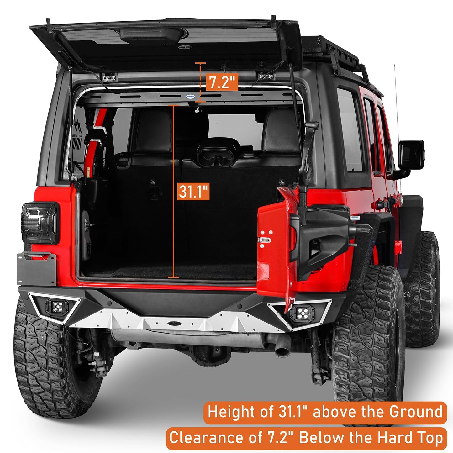 Hooke Road JLU Trunk Upper Cargo Basket Rack Tray for 2018-2026 Jeep Wrangler JL Unlimited 4-Door Hardtop, Interior Storage Platform Luggage Carrier Shelf