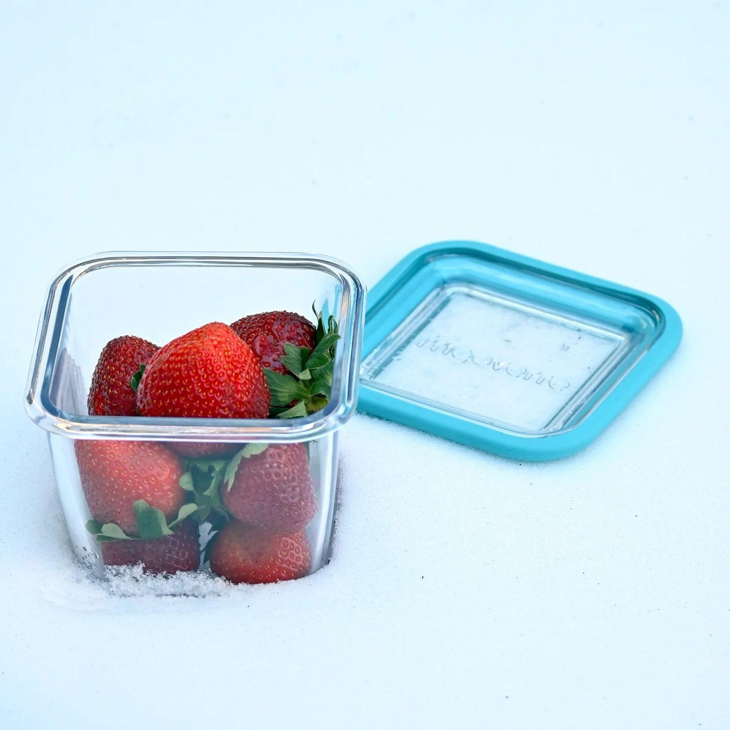 Bormioli Rocco Frigoverre Future 25.25 oz. Tall Square Stackable Glass Food Storage Container Made of Tempered Glass with Silicone Rubber Seal, Set of 12
