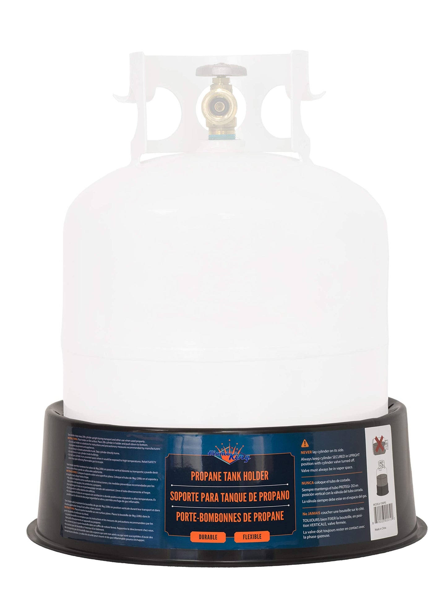 Flame King 40lb Propane Tank Cylinder with Base Stabilizer