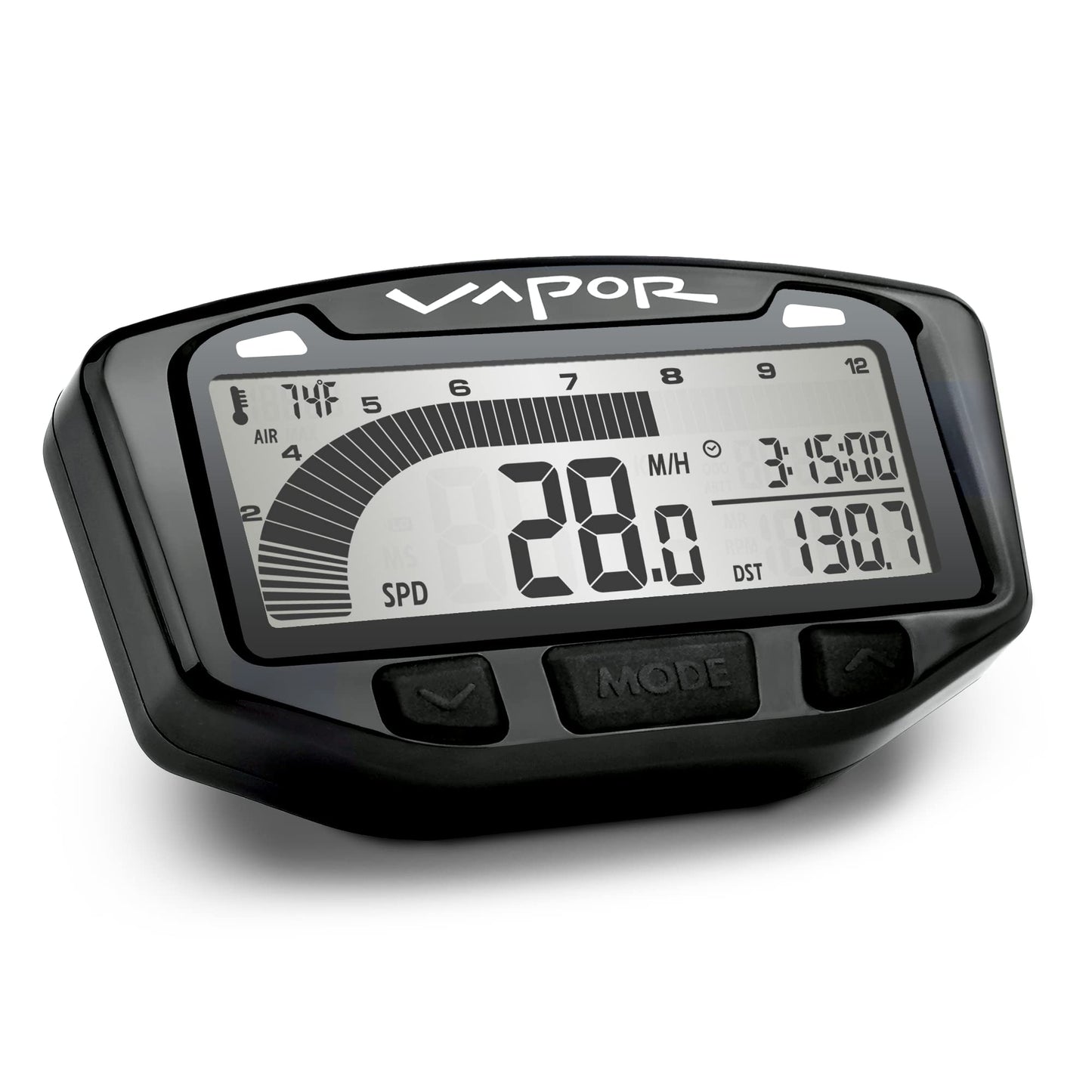 Trail Tech 752-114 Vapor Digital Speedometer Tachometer Gauge Kit, 2000-2019 Polaris Sportsman Ranger RZR ACE
