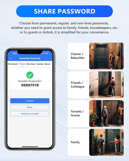 [New]Smart Lock Box,CATCHFACE Wireless Smart Key Lock Box App Control,Share eKey,Key Lockbox Wall Mount&Door Handle,Electronic LockBox Realtor/Home/Office/Warehouse/Vrbo/Cars