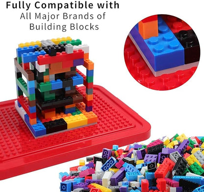 burgkidz Building Bricks 568 Pieces Toys Classic Building Blocks Includes Wheels Door Window Compatible Bulk Block with Storage Box and Baseplate STEM Educational Gift for Kids 3+ Year