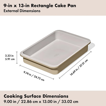 OXO Good Grips Non-Stick Pro Ceramic Coated Metal Bakeware 9” x 13” Cake Pan – Biscuit