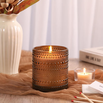 DARJEN Sandalwood Candles for Home- 10oz 68H Natural Soy Wax Aromatherapy Jar Candle with Strong Scent, Decorative Aesthetic Candles for Home Office, Evening Wind-Down, Luxury Gift for Man Cave