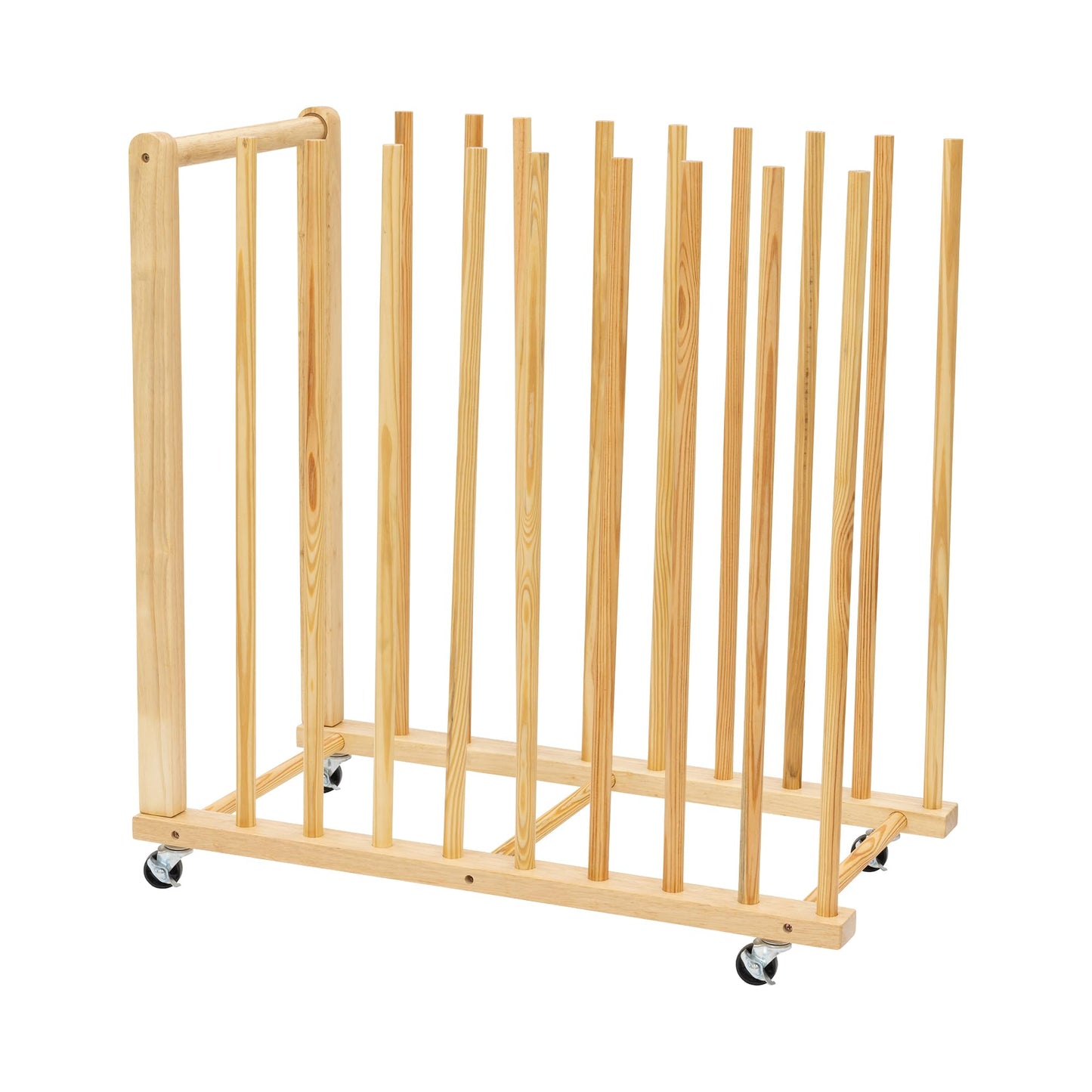Pearington Art Storage Rack with Handle and Caster Wheels, Art Drying Rack for Studios, Gallery, Classroom, Drawing Board, Paper Pad, 16” x 29.5” x 30”