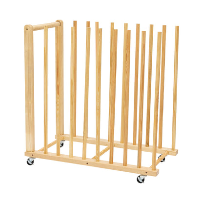 Pearington Art Storage Rack with Handle and Caster Wheels, Art Drying Rack for Studios, Gallery, Classroom, Drawing Board, Paper Pad, 16” x 29.5” x 30”