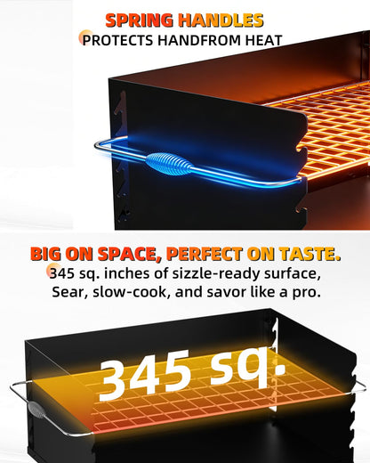 Charcoal Grill, Park Style Charcoal Grill, 30" x 17" Heavy Duty BBQ Grill Charcoal, Adjustable Single Post Barbeque Grill for Camping, Outdoor Cooking, Backyard, Patio, Camp Grilling Barbecues Cookout