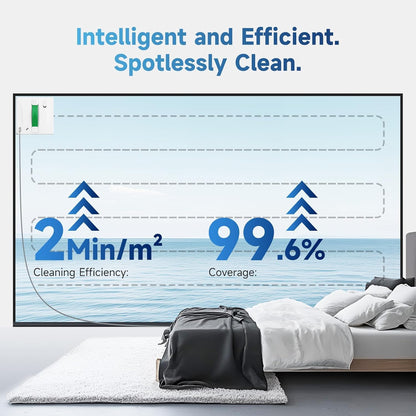 FMART W8 Mini Window Cleaning Robot, 4-Way Ultrasonic Spray, 8000Pa Suction, Ultra-Slim 2.36 in, Edge-Cleaning Route, Smart Path Planning, 9-Stage Safety, App & Remote Control