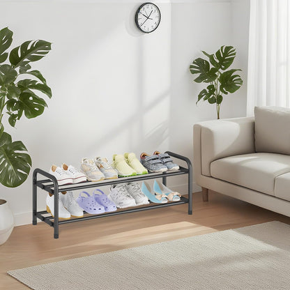 KANAV 2-Tier Expandable Shoe Rack - Adjustable Organizer for Small Spaces | Durable Storage for Entryway & Bedroom