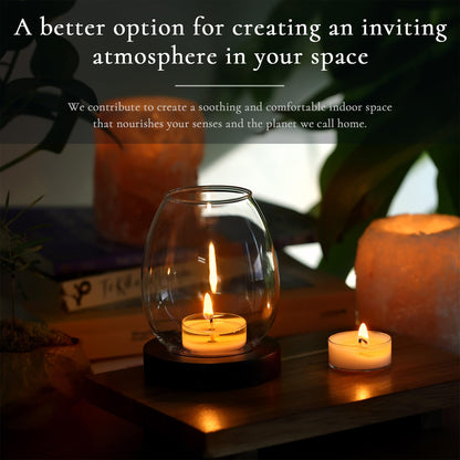 DEVI Soy Tea Lights Candles 50 Pack, Unscented White Tealight Candles Bulk-4 Hours Long Burning, Small Mini Tea Light Candles-Burn Clean, Soy Candles for Shabbat, Weddings,Home Decor