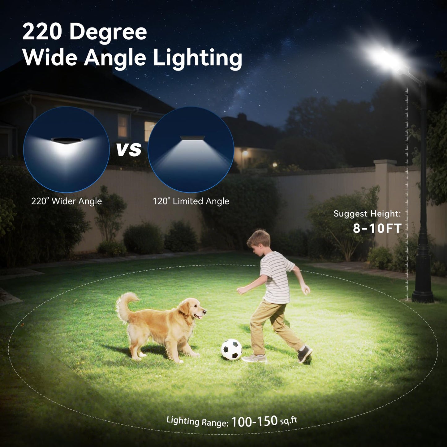 Solar Lights Outdoor Waterproof, 11inch LED Dusk to Dawn Solar Street Light, Solar-Powered Flood Lights with Motion Sensor and Remote Control, Solares Parking Lot Lights for Yard Walkway, 10-Pack