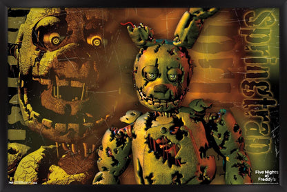 Trends International Five Nights at Freddy's - Springtrap Wall Poster, 22.375" x 34", Black Framed Version