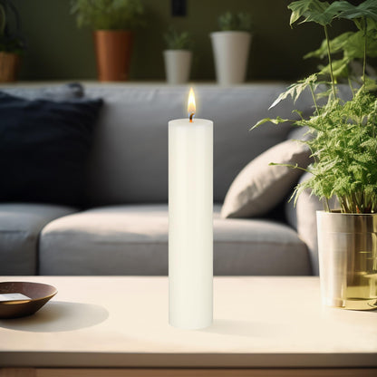 Mega Candles 1 pc Unscented Solid Off White Pillar Candles, Hand Poured Premium Wax Candle 2 Inch x 9 Inch, Home Décor, Spas, Weddings, Occasions, Party, Centerpieces, Holidays, Vigils, Prayers