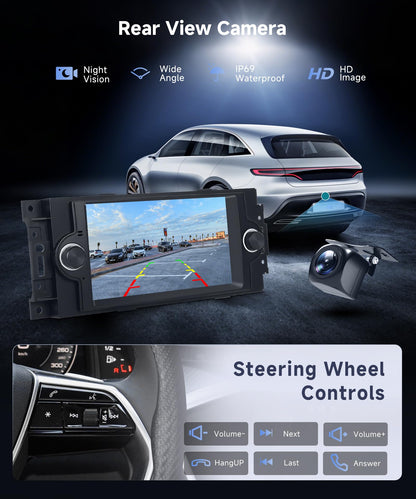 5G WiFi Car Stereo for Jeep Wrangler Compass Patriot Chrysler 300C Dodge Commander, 8 Core 6G+128G Touch Screen Radio with Wireless CarPlay Android Auto, GPS SWC Bluetooth FM RDS DSP Backup Camera