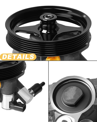 AATEE Power Steering Pump with Pulley for:-Ford Crown Victoria 1992-2002, Expedition 1997-2001 for:-Lincoln Town Car 1991-2002, Navigator 1998-2002, Grand Marquis 1992-2002 4.6L 5.4L Replace# 20-260