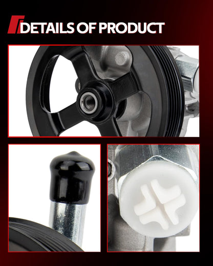 Torchbeam 96-260 Power Steering Pump with Pulley for 1997-2001 Expedition, 1991-2002 Town Car, 1992-2002 Grand Marquis, Crown Victoria, Navigator, OE Replace XW7Z3A674ABRM, F1VY3A674B, 96260