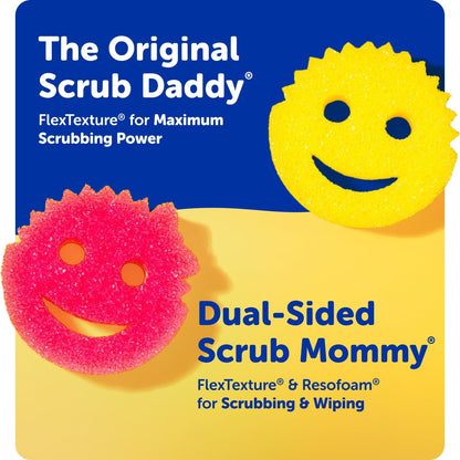 Scrub Daddy Color Sponges - Scratch-Free Multipurpose Cleaning Sponges | BPA-Free Foam (3 Count)