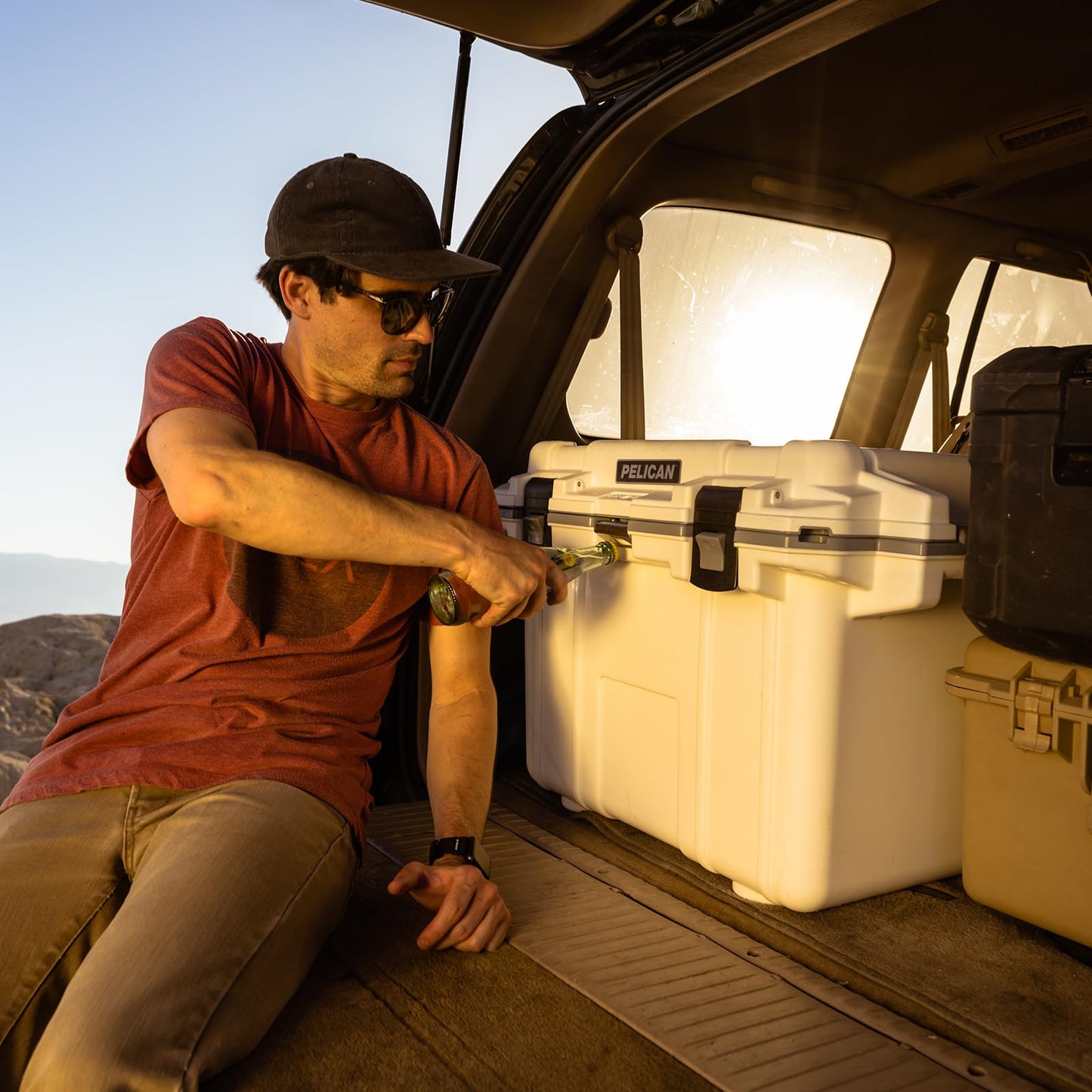 Pelican 50 Quart Elite Cooler (Dark Grey/Green)