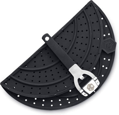HexClad Grease Splatter Screen - Dishwasher-Safe, Folding Design for 10 & 12-Inch Pans | Heat-Safe to 480°F