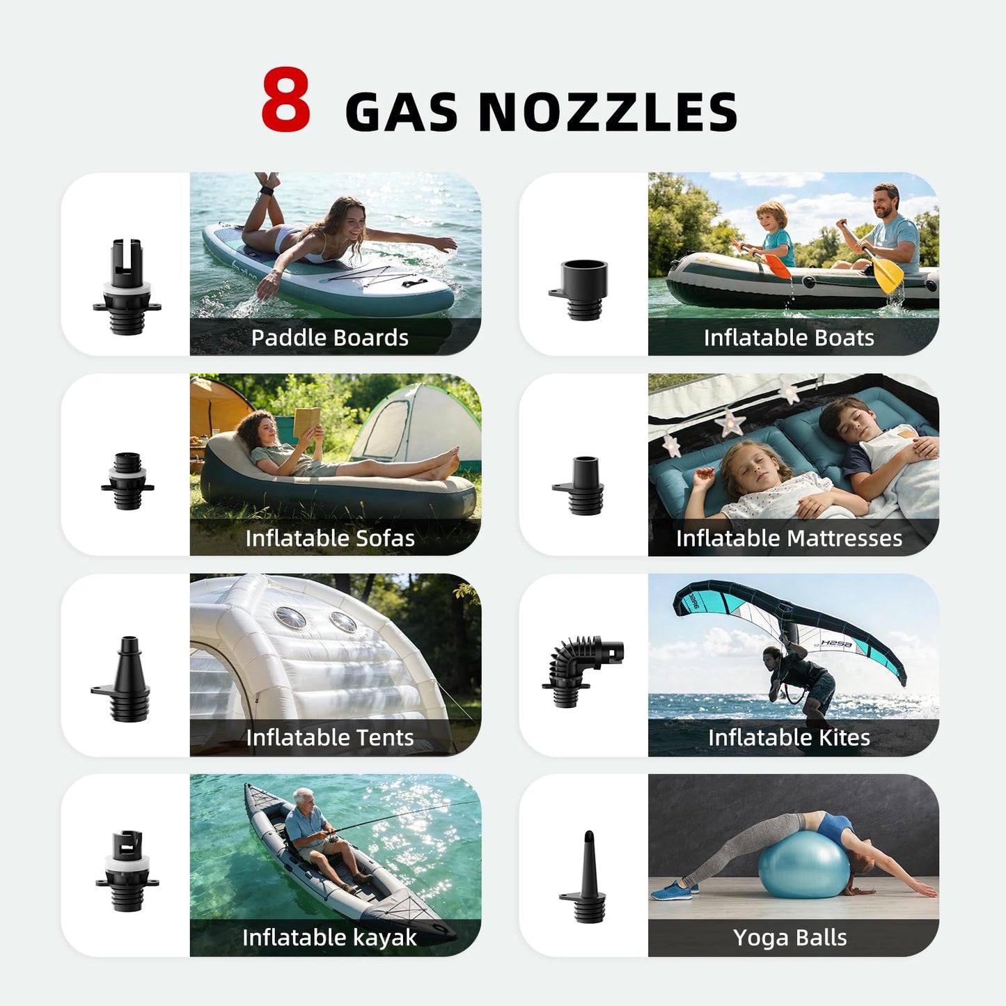 Electric Paddle Board Pump, 22PSI Rechargeable 12000mAh SUP Pump, Theer Stage Inflation/Deflation, Automatic Power-Off Functions, Suitable for Stand up Paddle Boards, Kayak, Surfing Kite, Boat