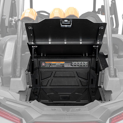 KEMIMOTO UTV Trunk Bed Enclosure,Tonneau Cover Cargo Bed Cover Compatible with Polaris RZR 1000 2014-2023, Aluminum, Hands-Free Design