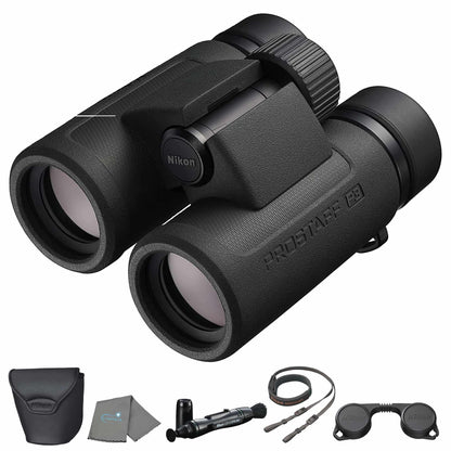 Prostaff P3 10x42 (16777) Black Binoculars Bundle with Lens Pen, and Cloth - High Powered Compact Adult Binoculars for Hunting, Bird Watching, and Hiking Essentials, Zoom Lightweight Travel