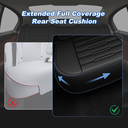 AOMSAZTO Leather Seat Covers Full Set Fit for Jeep Compass 2012-2026,Waterproof Faux Leather Seat Protectors for 5-Seat Vehicles(Black)