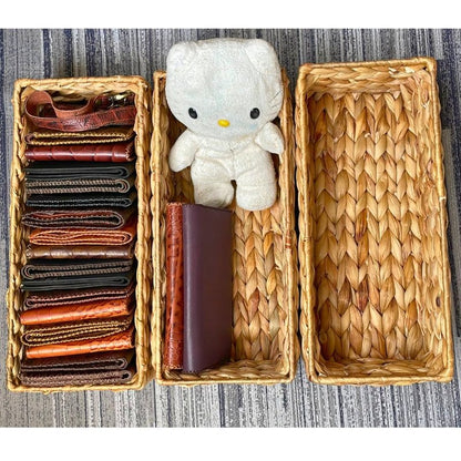 M4DECOR Set of 3 Wicker Toilet Paper Holders – Toilet Tank Basket, Back of Toilet Basket, Wicker Baskets for Storage and Decorative Bathroom Organization