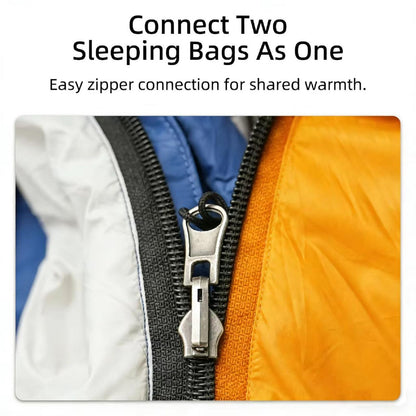 HLITMOUT Down Sleeping Bag with Pillow, 0°F 20°F 32°F Regular and XL Compact Lightweight Sleeping Bag for Adults,Teens Backpacking,Camping and Hiking Outdoor (Blue, Regular 20°F)