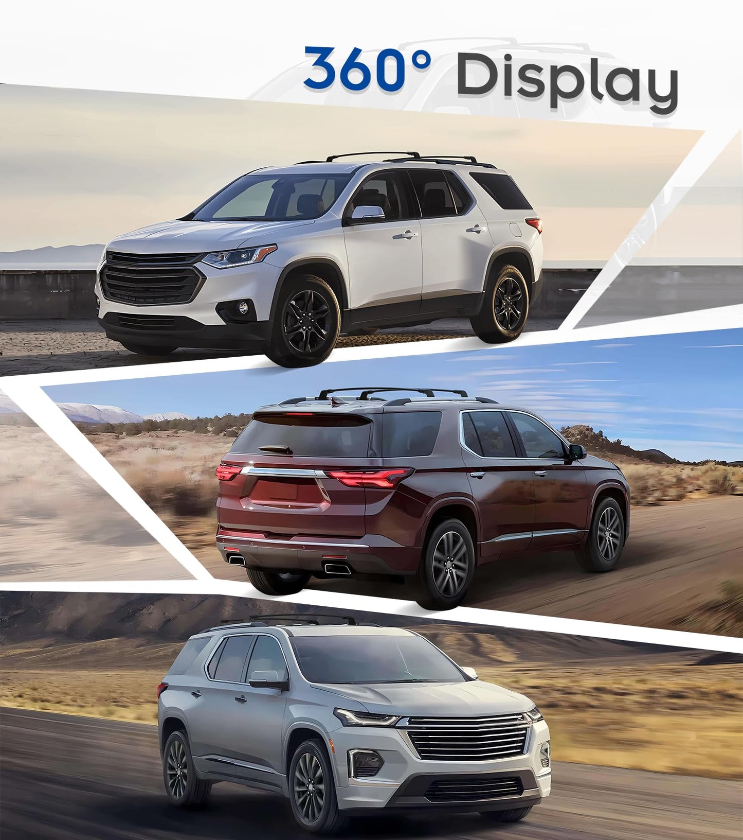 SNIXWOO Enhanced Roof Racks for 2022-2026 Chevrolet Traverse, 220 LBS All Aluminum Cross Bars - Fit for Canoe, Kayak, and Bike