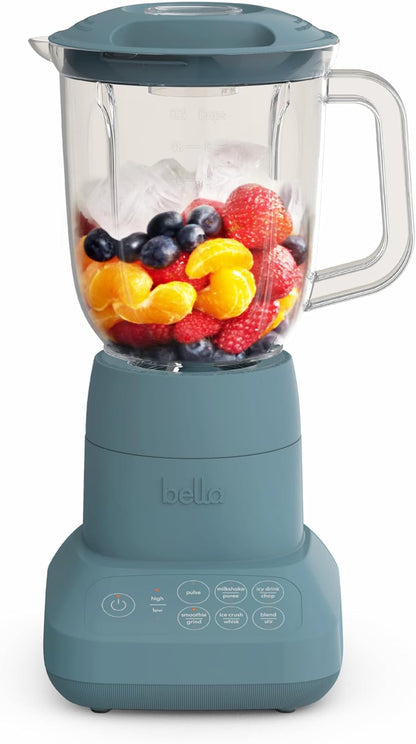 Bella 10-Speed Countertop Blender - Slim Flip & Store Design, 48oz Capacity, Dishwasher Safe, Stainless Steel Blade