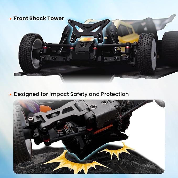 HOBBYPLUS Combo Speck B 1/24 2WD Buggy Mini RC Car w RADIANZ Hobby Plus Speck-B Nexo Airbrush Lexan Body - RTR RC Buggy Fast Mini Racing Buggy