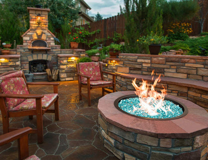 Skyflame Round Fire Pit Burner Pan Fire Bowl with Burner Ring - Drop-in Style - Made of Stainless Steel - 19 inch