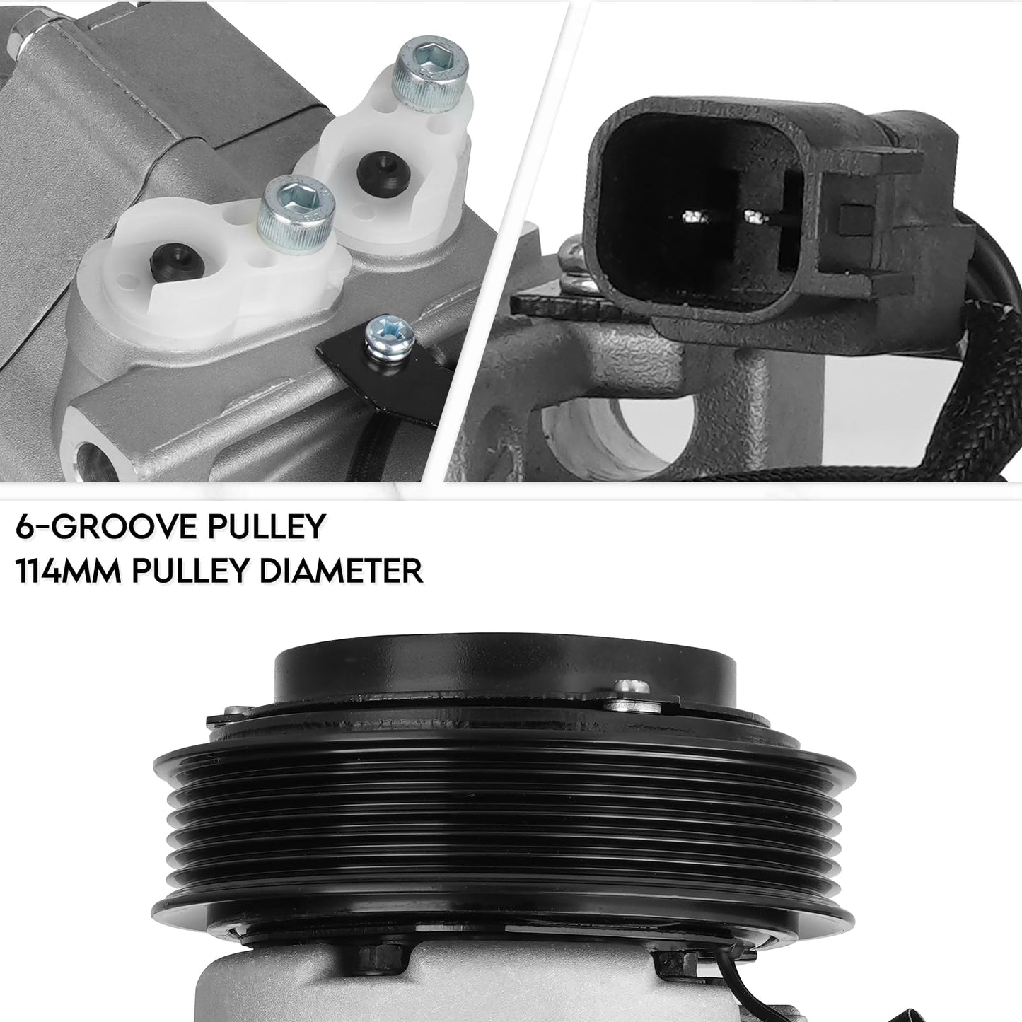 New AC Air Condition Compressor with Clutch for Ford Expedition F150 2007-2014, F250 F350 Super Duty 2008-2010, for Lincoln Navigator 2007-2014 5.4L 6.2L 6.4L 6.8L, for Ford Lobo 4.6 5.4L 6.2L 01-14