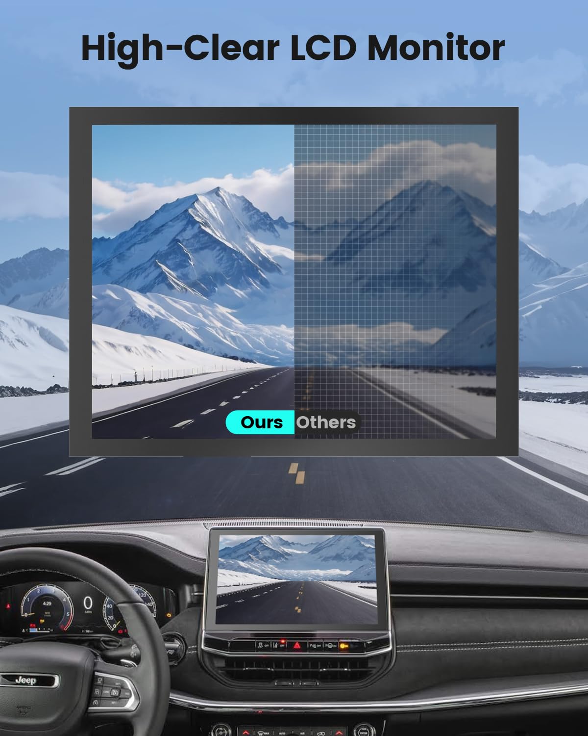 8.4" Uconnect 4C UAQ LCD Monitor Touch Screen Radio Navigation, New OEM Replacement Screen Fit for Dodge Challenger/Durango/Jeep Wrangler/Compass/Gladiator/Chrysler 2017-2021，LA084X01(SL)(02)