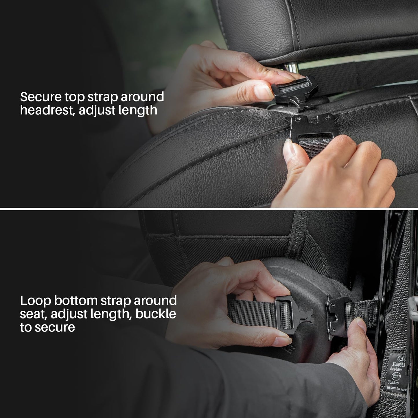 TACMOLLE Portable Rigid MOLLE Panel, Tactical Car Back Seat Organizer with Handle, Heavy Duty Car Storage Organizer for Modular Storage, Universal MOLLE Panels for Vehicles Car Truck Mount Rack