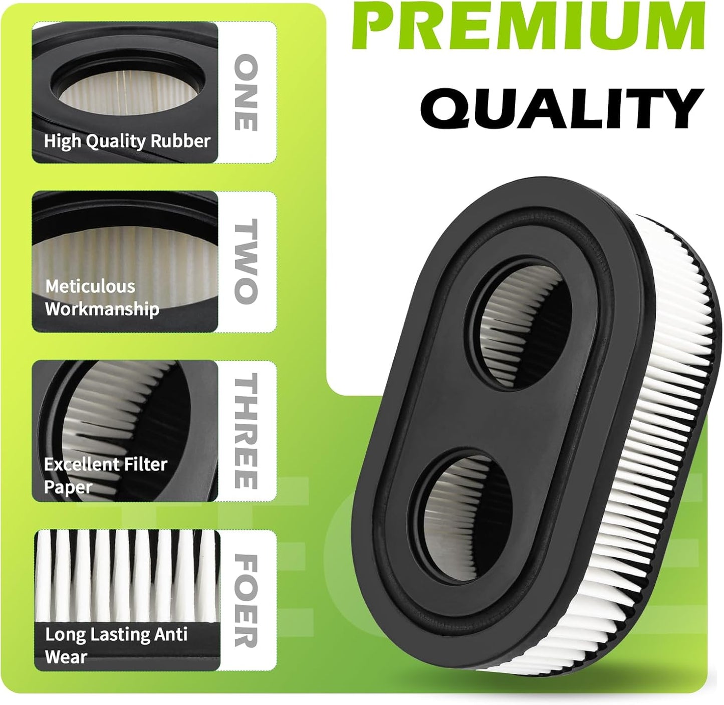 Troy-Bilt Air Filter Spark Plug - Compatible with TB110, TB115, TB200, TB230, TB330, TB370 Mowers