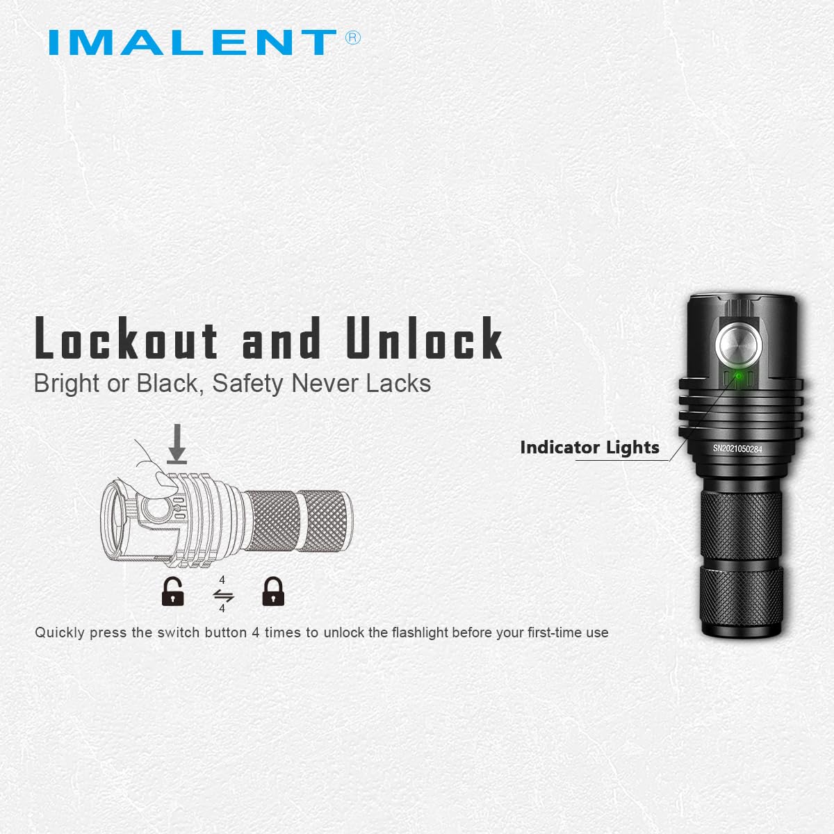 IMALENT MS03 EDC Flashlight 13000 Lumens, Rechargeable Pocket Flashlight, Suitable for Camping Emergency Hiking