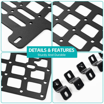 OUSUWO Side Truck Bed Molle Panel Rack System Compatible with 2022 2023 2024 2025 Toyota Tundra 5.5FT Accessories Cargo Storage Organizer Tools Rack Fit for 22-25 Toyota Tundra Accessories