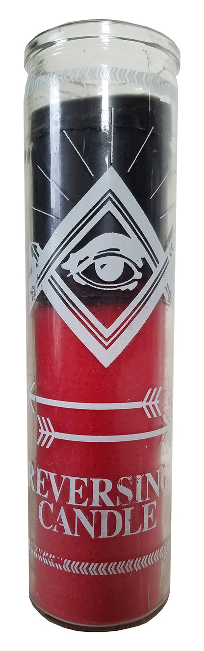 Staci19 Reversing (Double Action) Black/Red 2-Color Pillar Candle