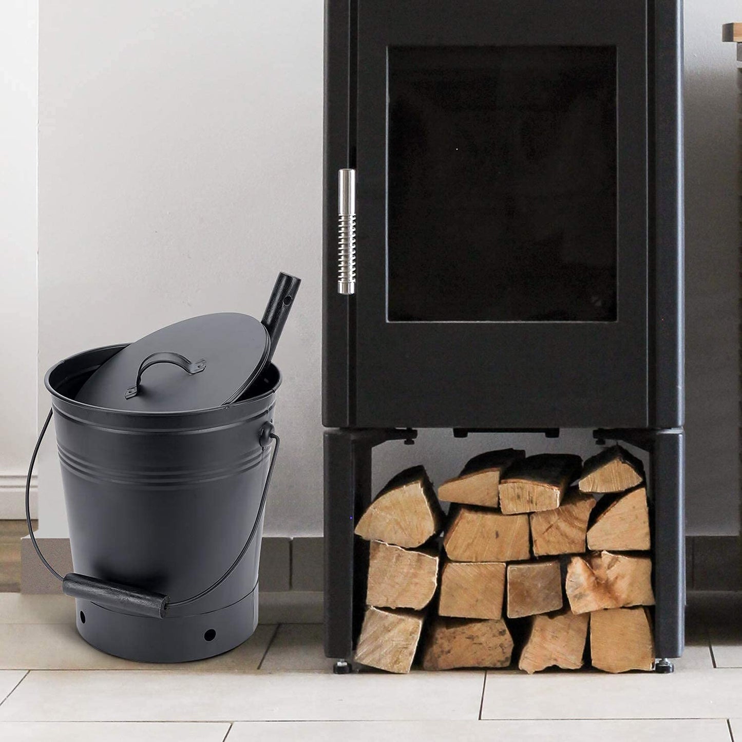 INNO STAGE Firewood Log Rack and Ash Bucket with Lid