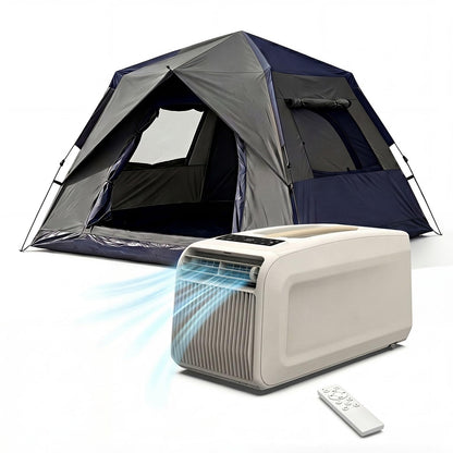 GOUKA Portable Ac 6100 BTU Cooling Camping Air Conditioner App Control No Drainage Required tent Ac Units for Rooms Bedroom Outdoor Camping Rvs (6100, BTUs, 1 set Milk white)