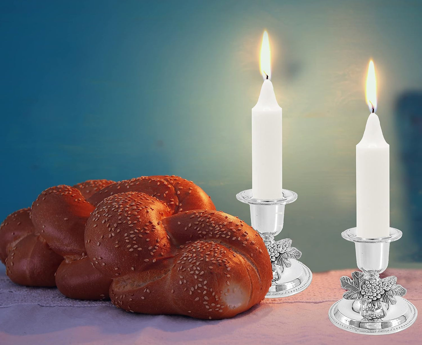 72 Shabbat Candles, 3 Hour White Traditional Shabbos Candle 4 Inch, (72 Pack) Sabbath White Taper Candles